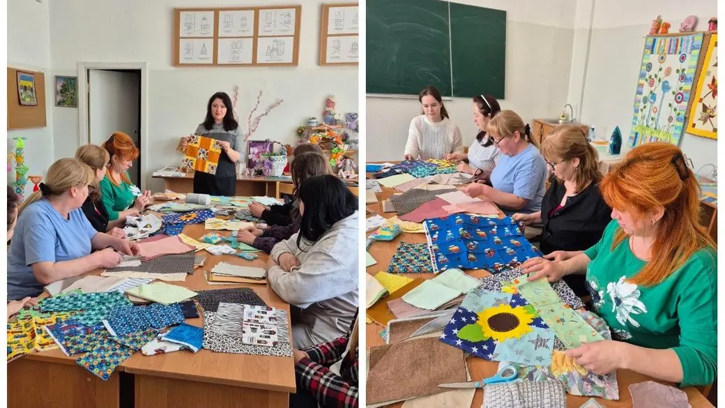У Кропивницькому показали частину найбільшої у світі клаптикової ковдри на підтримку військових