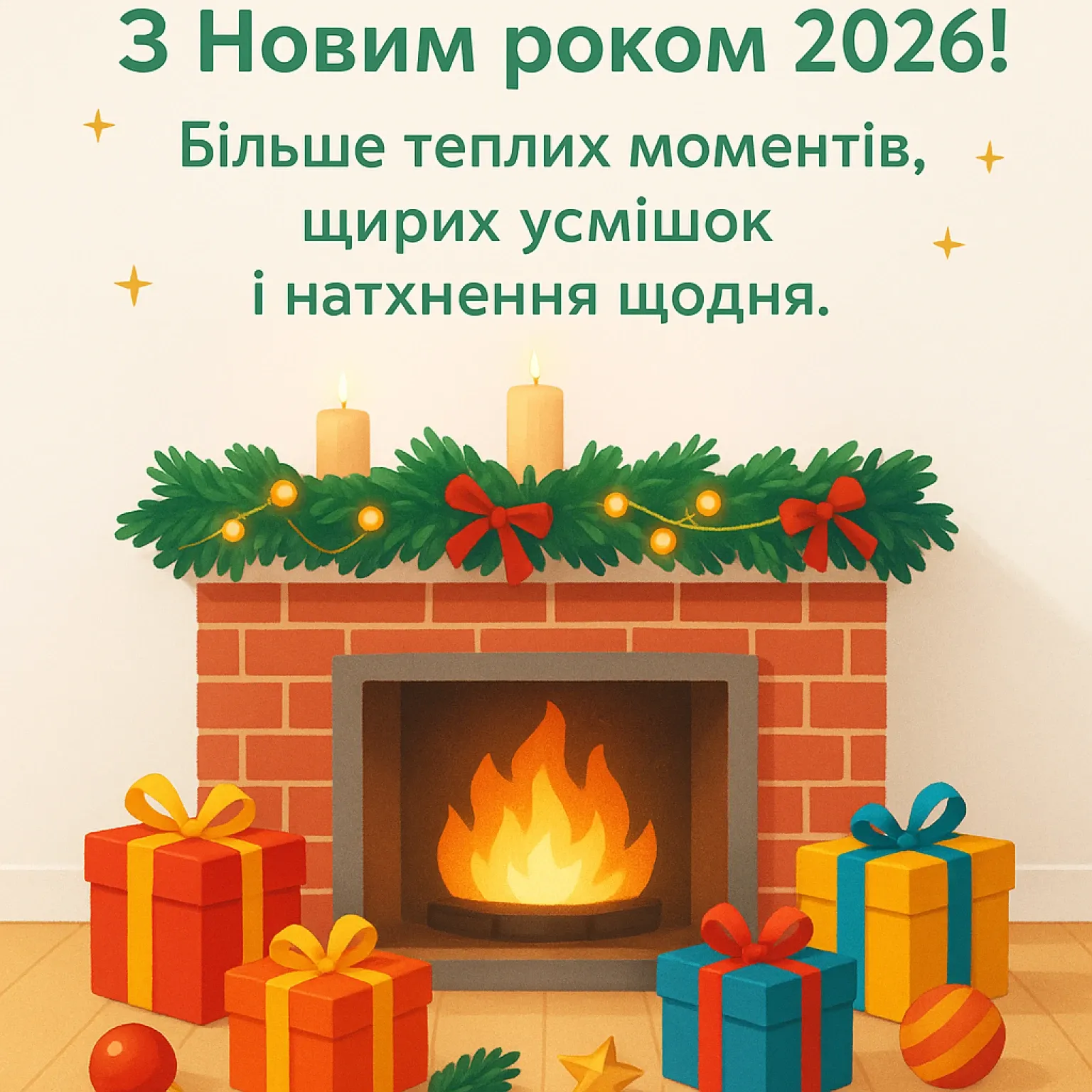 Привітання з прийдешнім новим роком 2026