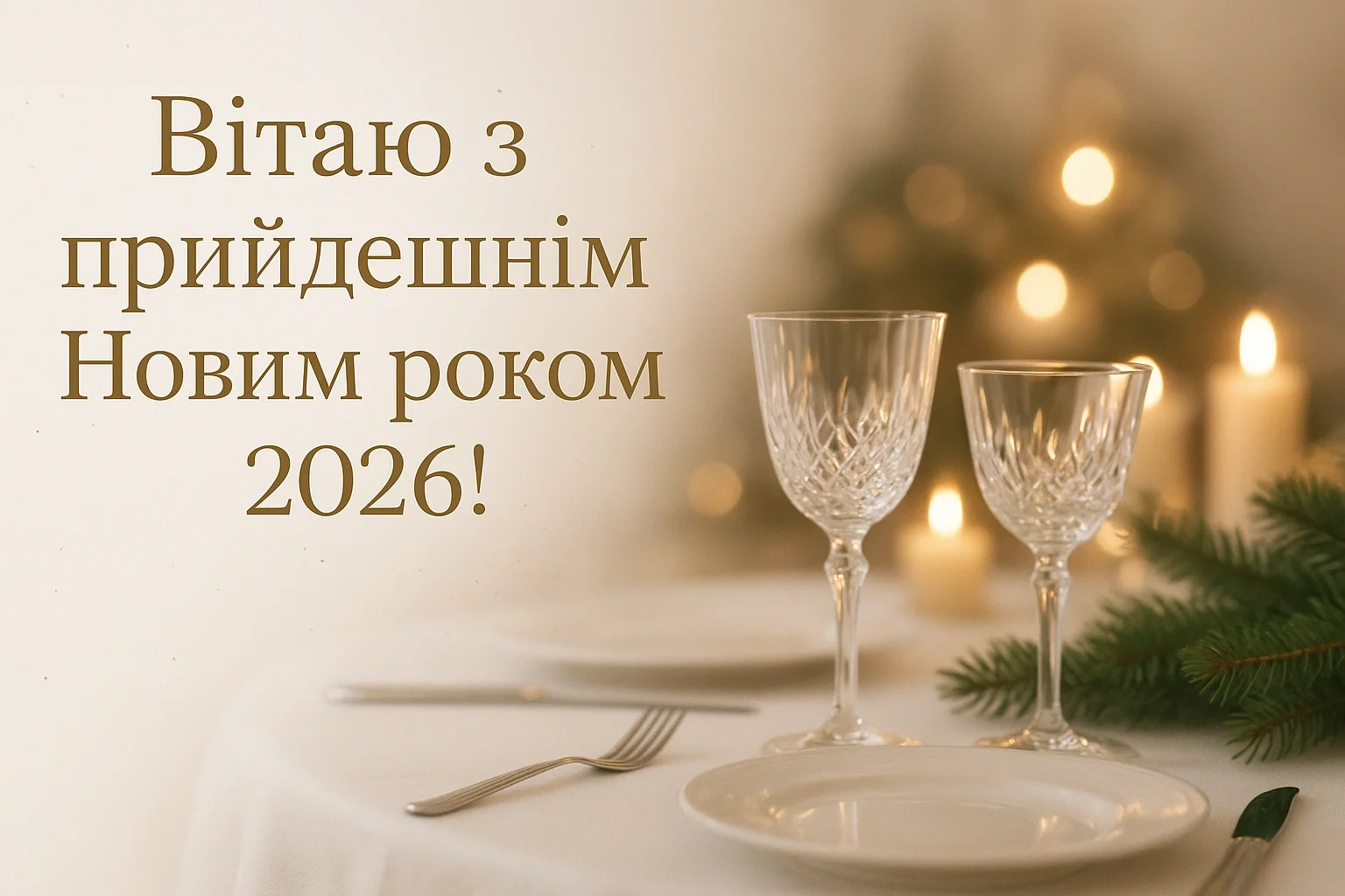 Привітання з прийдешнім новим роком 2026