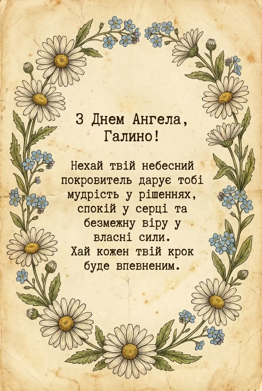 з днем ангела галина открытки