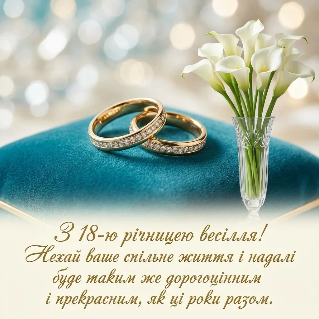з днем весілля 18 років