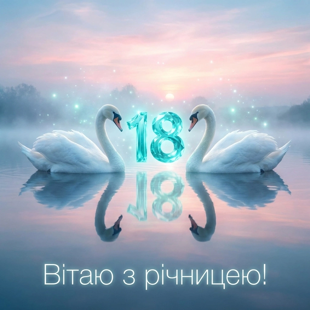 з днем весілля 18 років