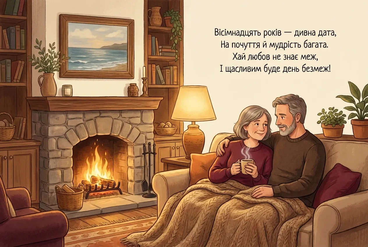 з днем весілля 18 років