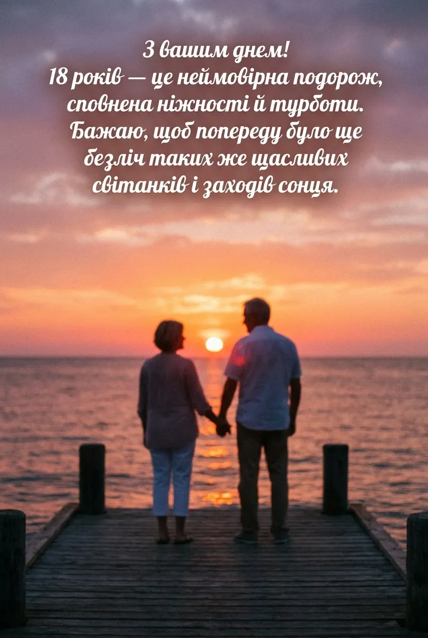 з днем весілля 18 років