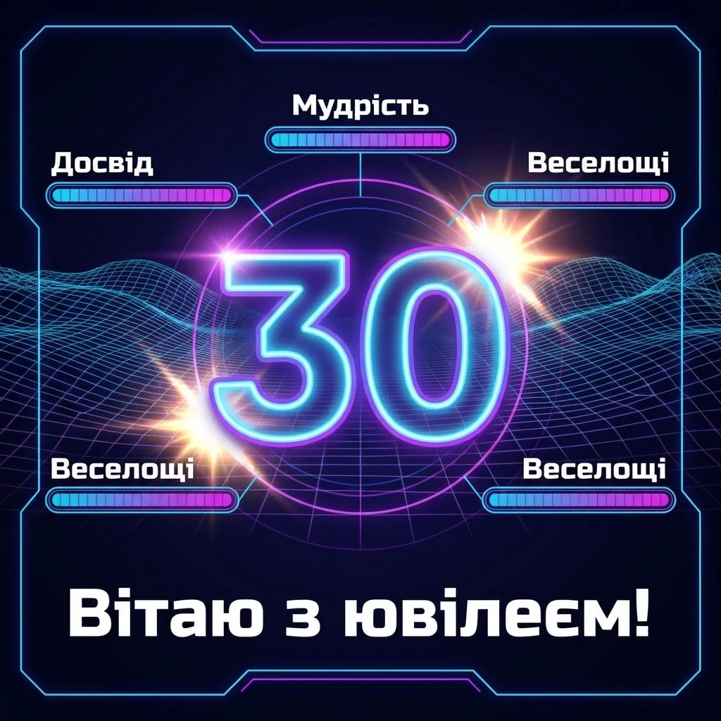 вітаю з ювілеєм 30