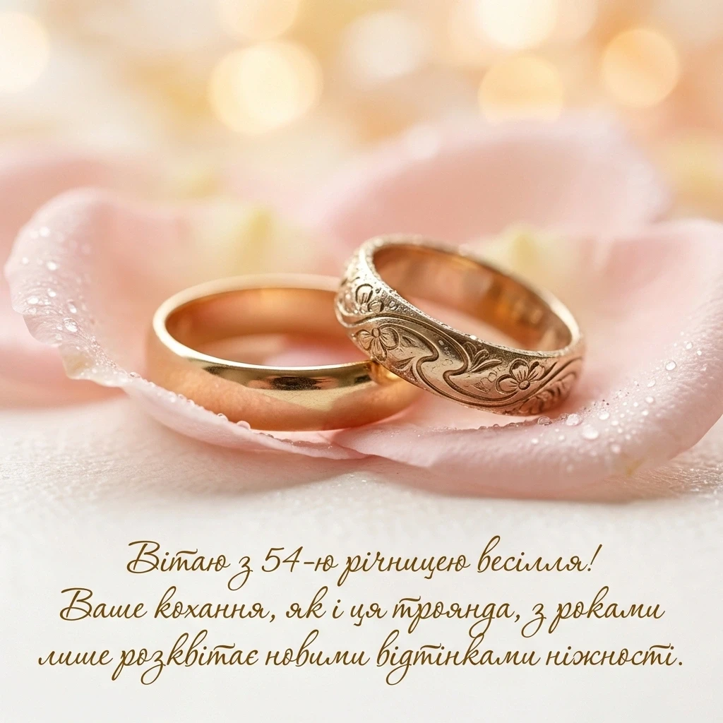 54 роки весілля привітання