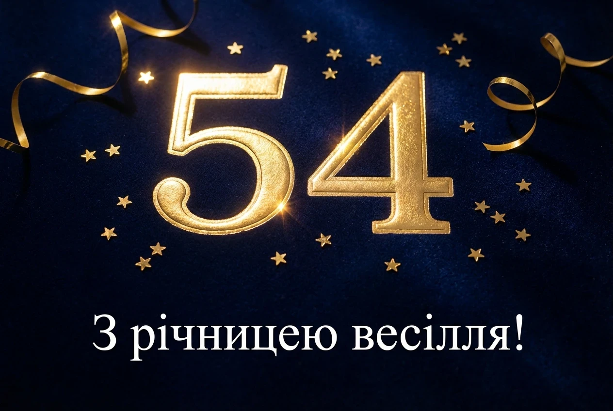 54 роки весілля привітання