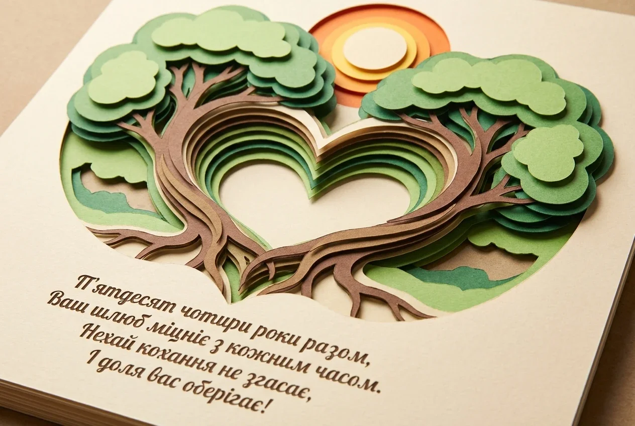 54 роки весілля привітання