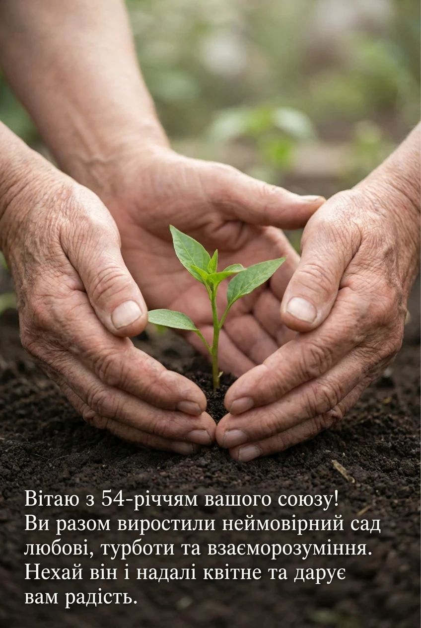 54 роки весілля привітання