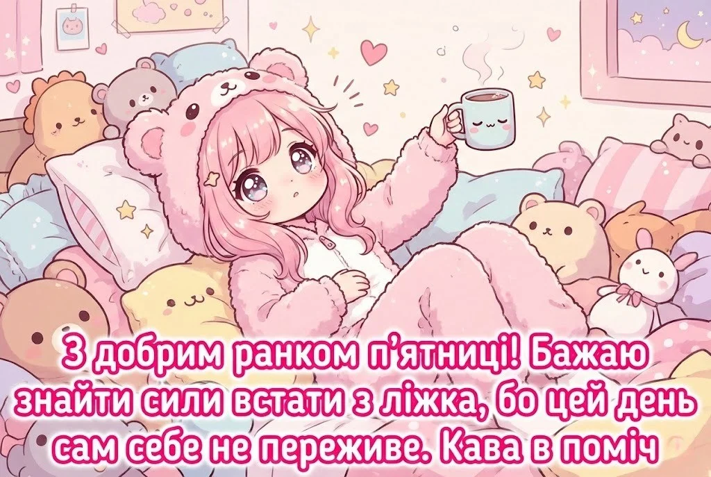 Доброго ранку п’ятниці: душевні вітання та найкращі картинки для легкого завершення тижня