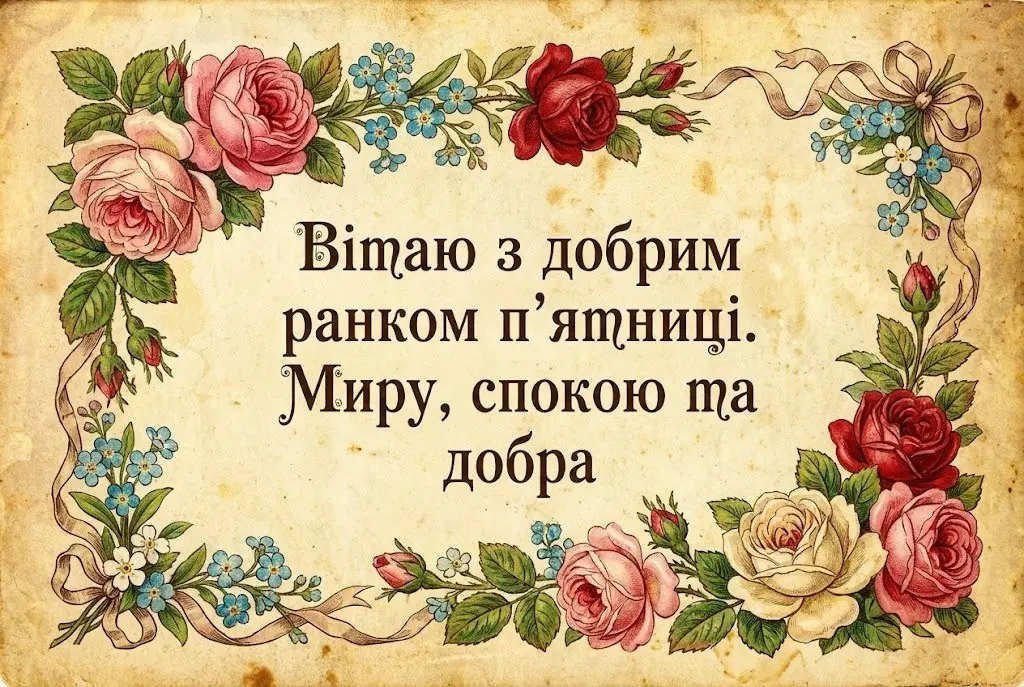 Доброго ранку п’ятниці: душевні вітання та найкращі картинки для легкого завершення тижня
