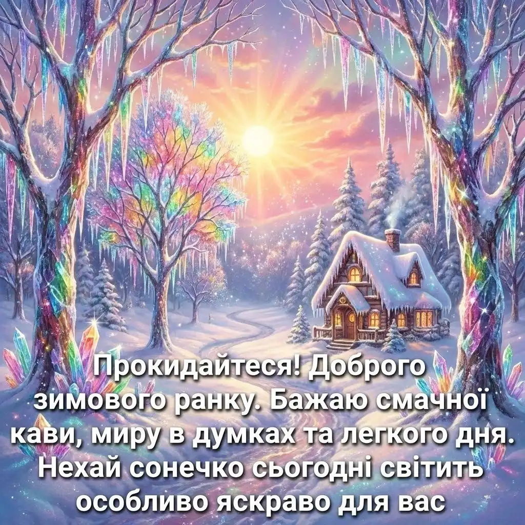 Доброго зимового ранку картинки та душевні листівки для затишного настрою