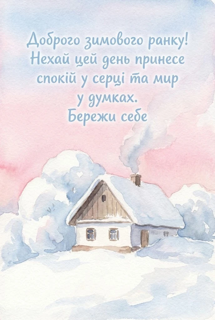 Доброго зимового ранку картинки та душевні листівки для затишного настрою