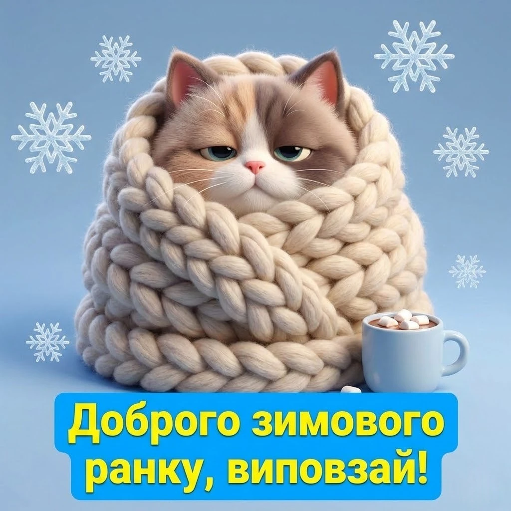 Доброго зимового ранку картинки та душевні листівки для затишного настрою