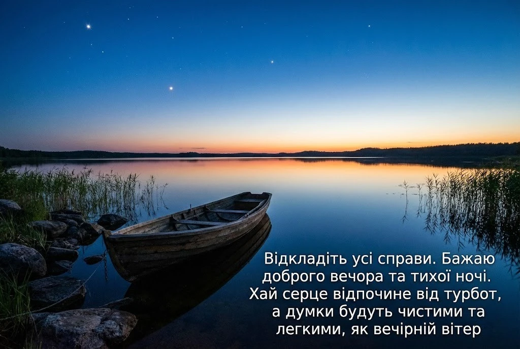 Доброго вечора, тихої ночі: найкращі картинки та душевні побажання для мирного відпочинку