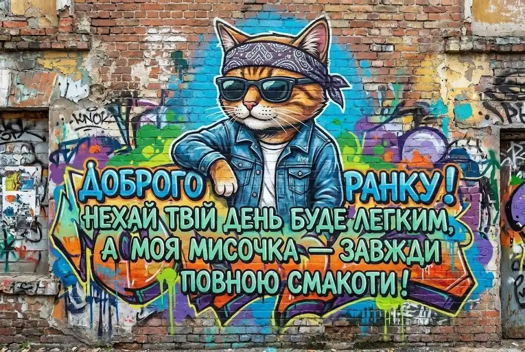 Смішні картинки доброго ранку з котиком та найщиріші побажання для чудового настрою