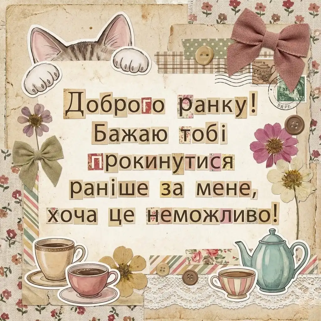 Смішні картинки доброго ранку з котиком та найщиріші побажання для чудового настрою