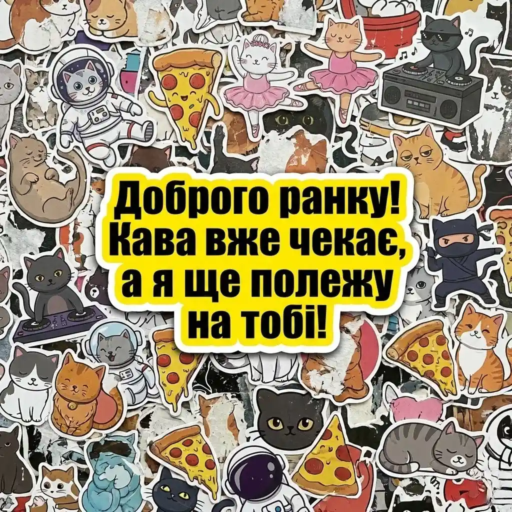 Смішні картинки доброго ранку з котиком та найщиріші побажання для чудового настрою