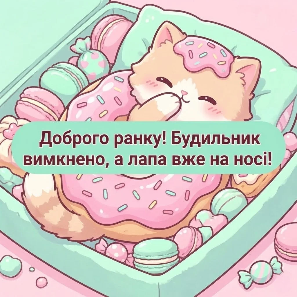 Смішні картинки доброго ранку з котиком та найщиріші побажання для чудового настрою