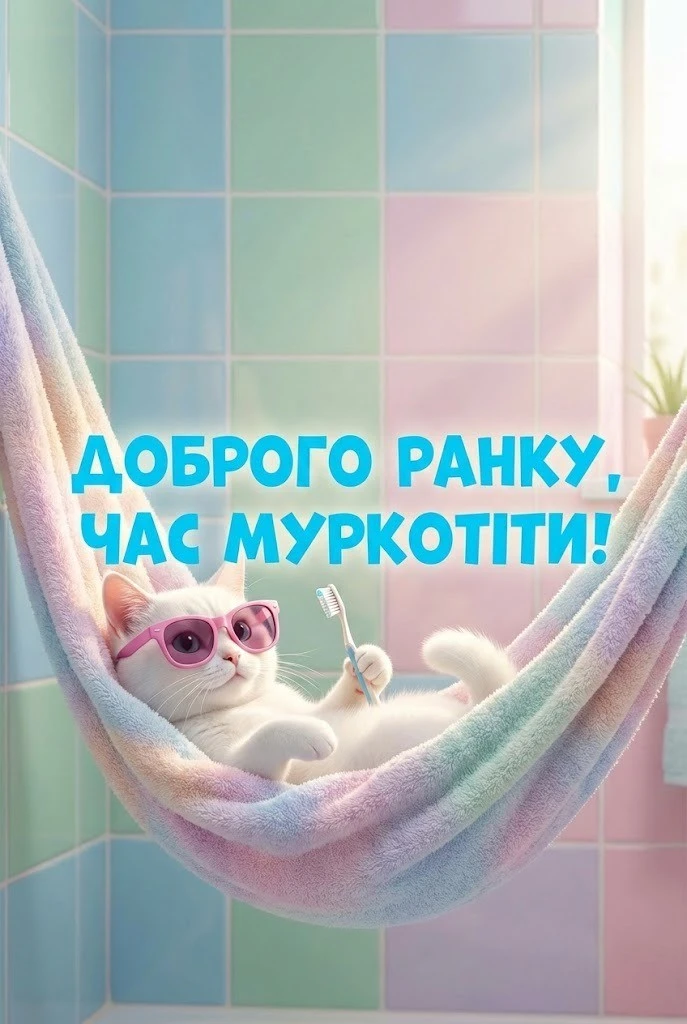Смішні картинки доброго ранку з котиком та найщиріші побажання для чудового настрою
