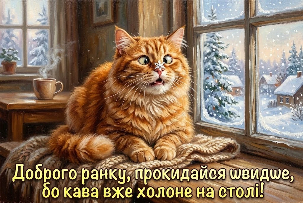 Зима та найтепліші побажання доброго зимового ранку: добірка затишних картинок та душевних листівок