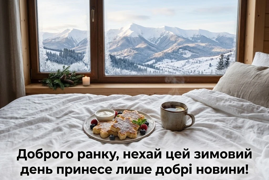 Зима та найтепліші побажання доброго зимового ранку: добірка затишних картинок та душевних листівок