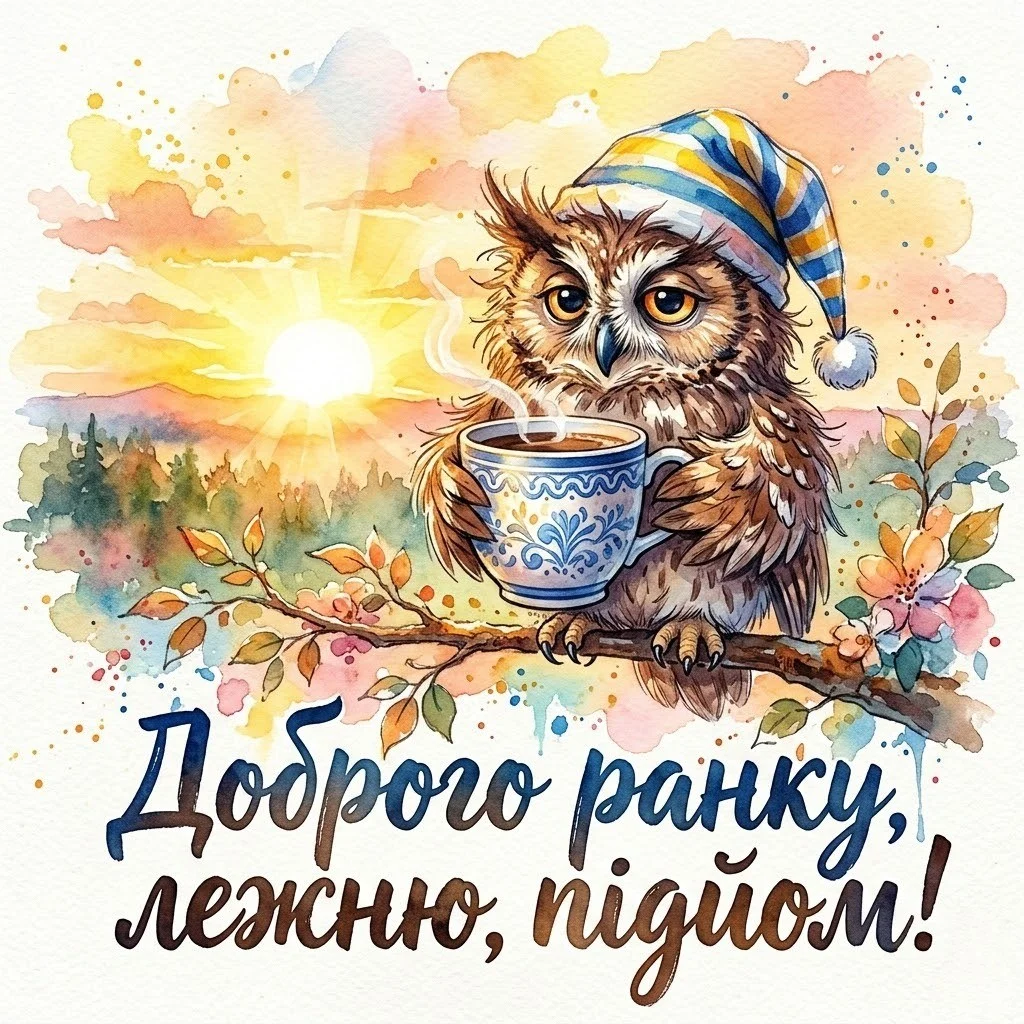Листівки доброго ранку гарного дня українською для натхнення та щирих усмішок