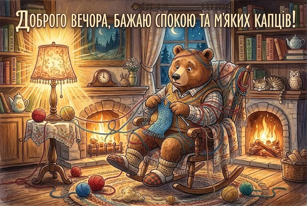 Листівка доброго вечора: теплі та душевні картинки для затишного відпочинку