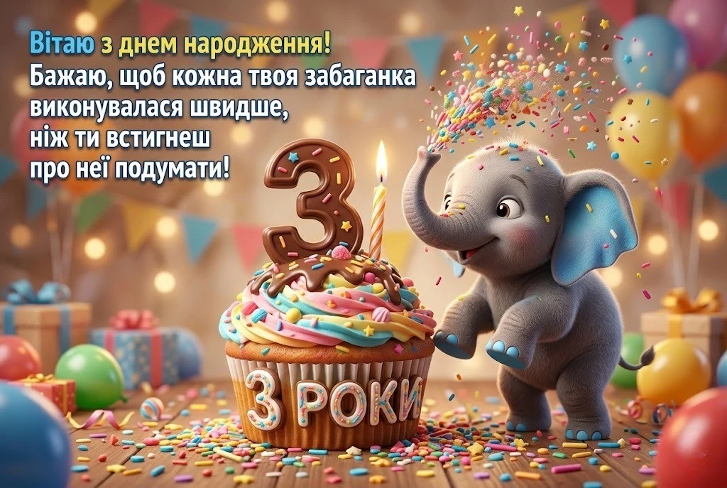 Найкращі побажання на 3 роки хлопчику: зворушливо та своїми словами