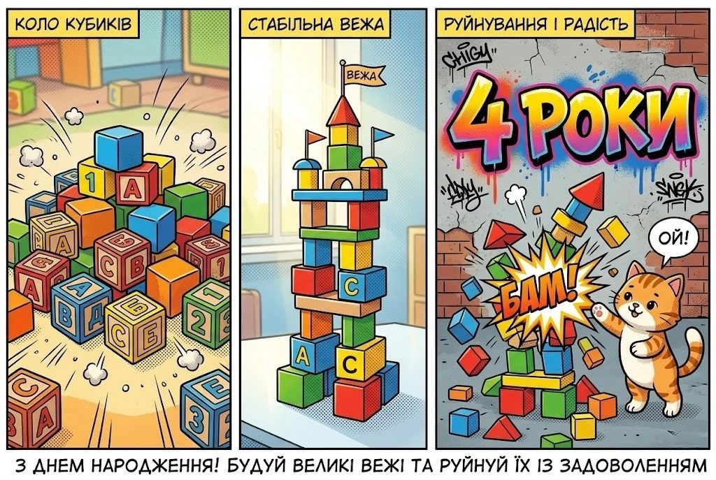 Привітання з 4-річчям хлопчику: від щирих слів батьків до веселих віршів