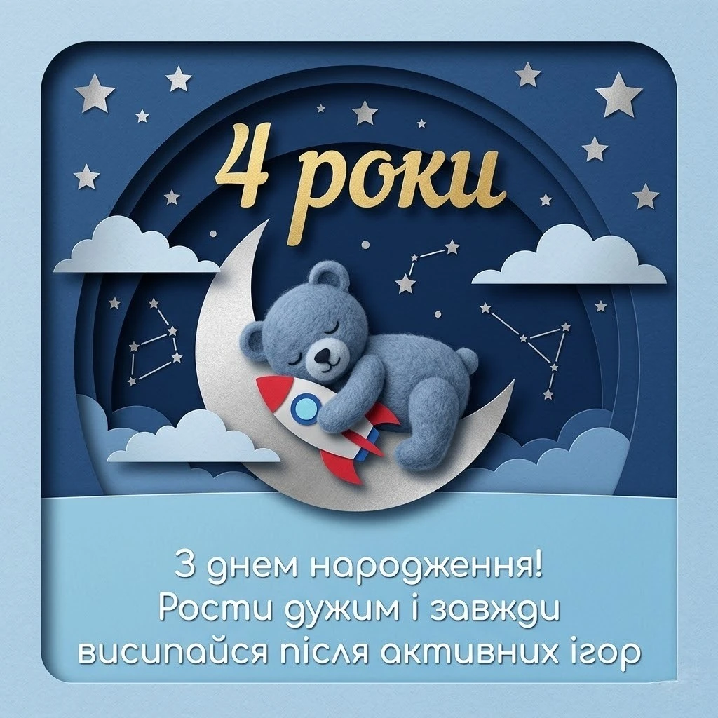 Привітання з 4-річчям хлопчику: від щирих слів батьків до веселих віршів