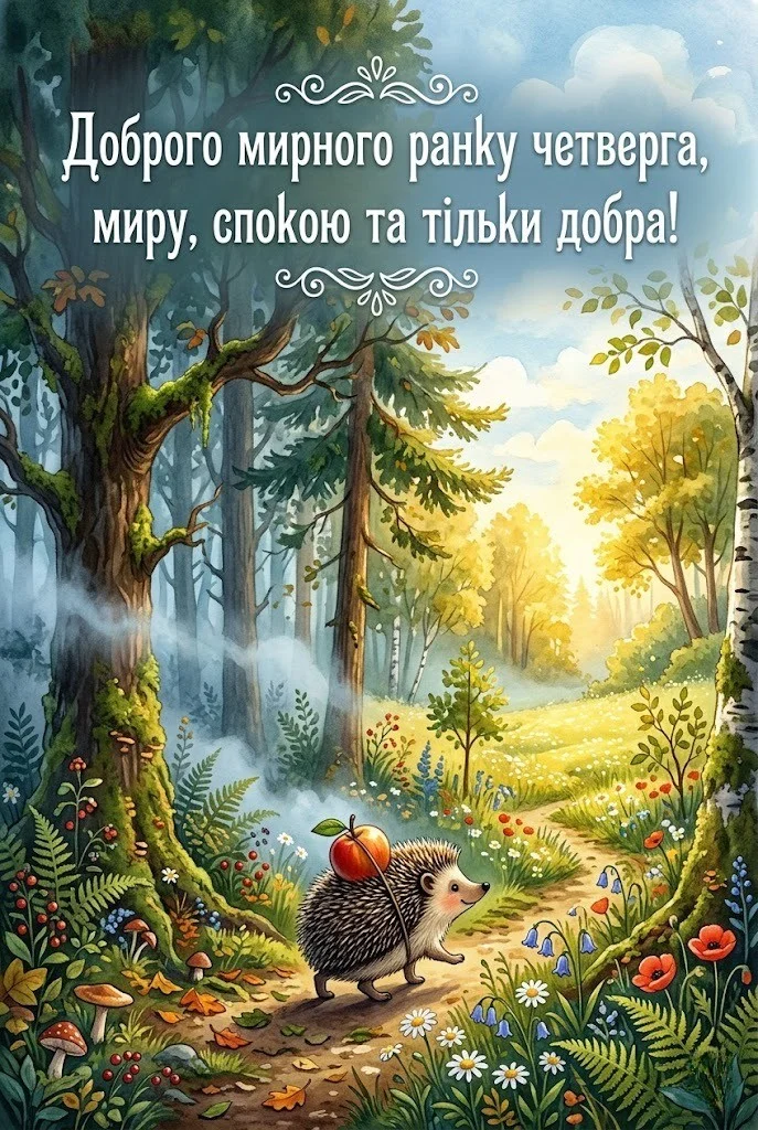 Доброго мирного ранку четверга: найкращі картинки та душевні листівки для гарного настрою