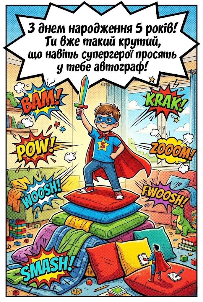 Найкраща картинка з днем народження для хлопчика на 5 років