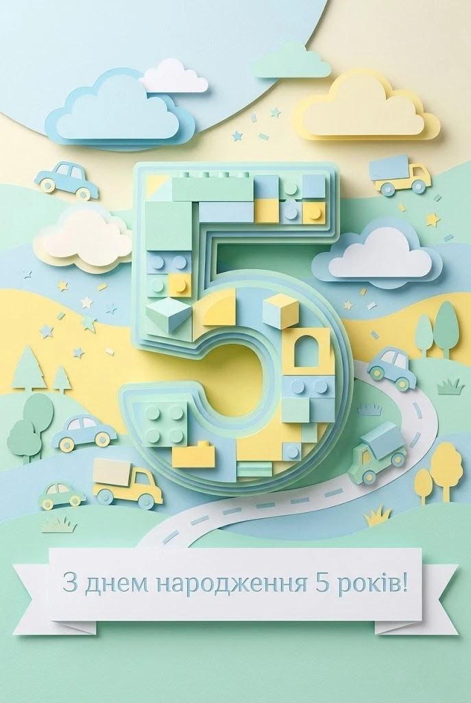 Найкраща картинка з днем народження для хлопчика на 5 років