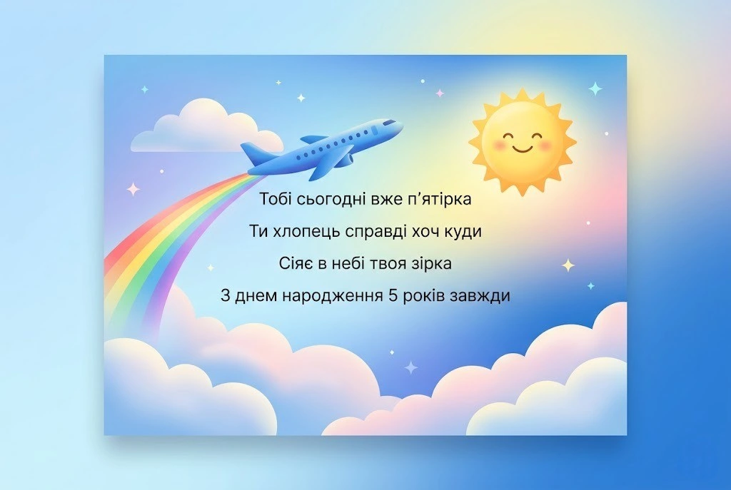 Найкраща картинка з днем народження для хлопчика на 5 років