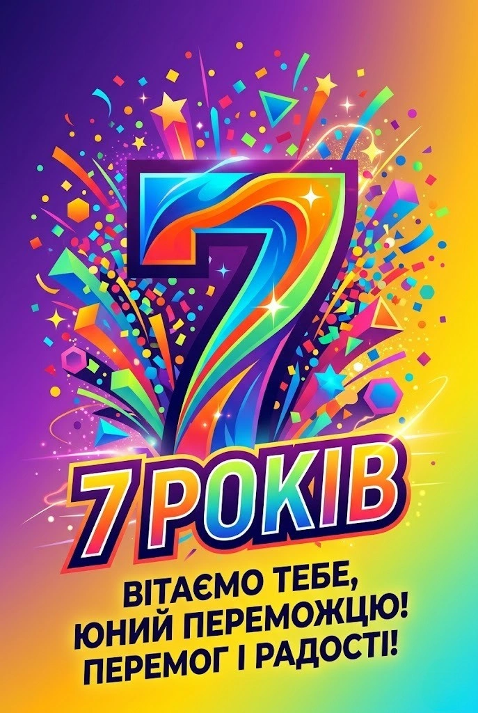 З 7-річчям, люба доню! Найтепліші побажання для маленької школярки