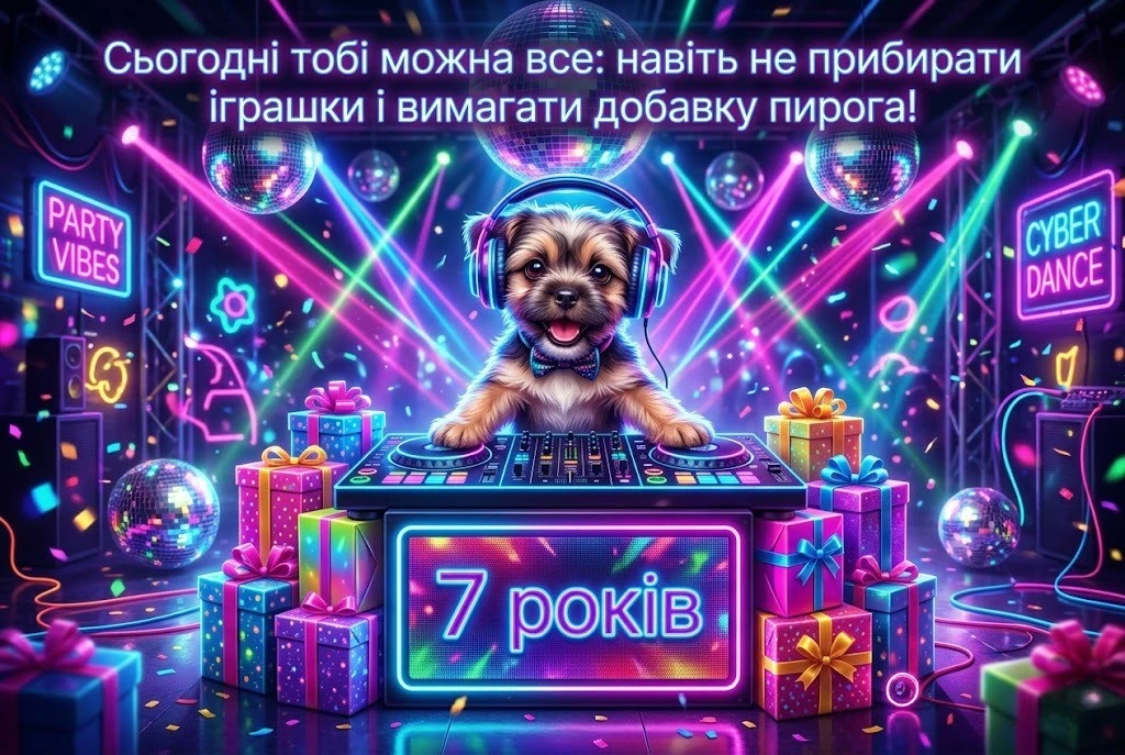 З 7-річчям, люба доню! Найтепліші побажання для маленької школярки