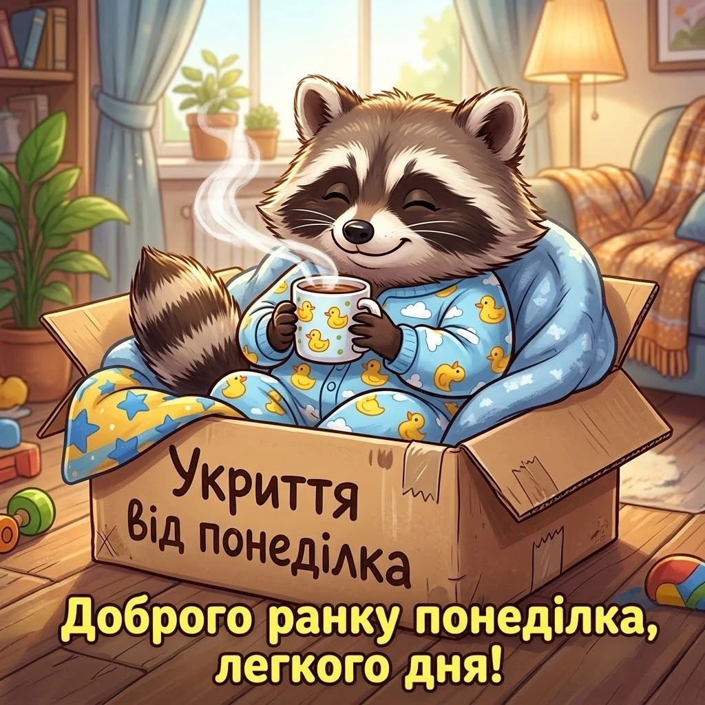 Прикольні картинки з доброго ранком понеділка: позитивна добірка для вдалого початку тижня