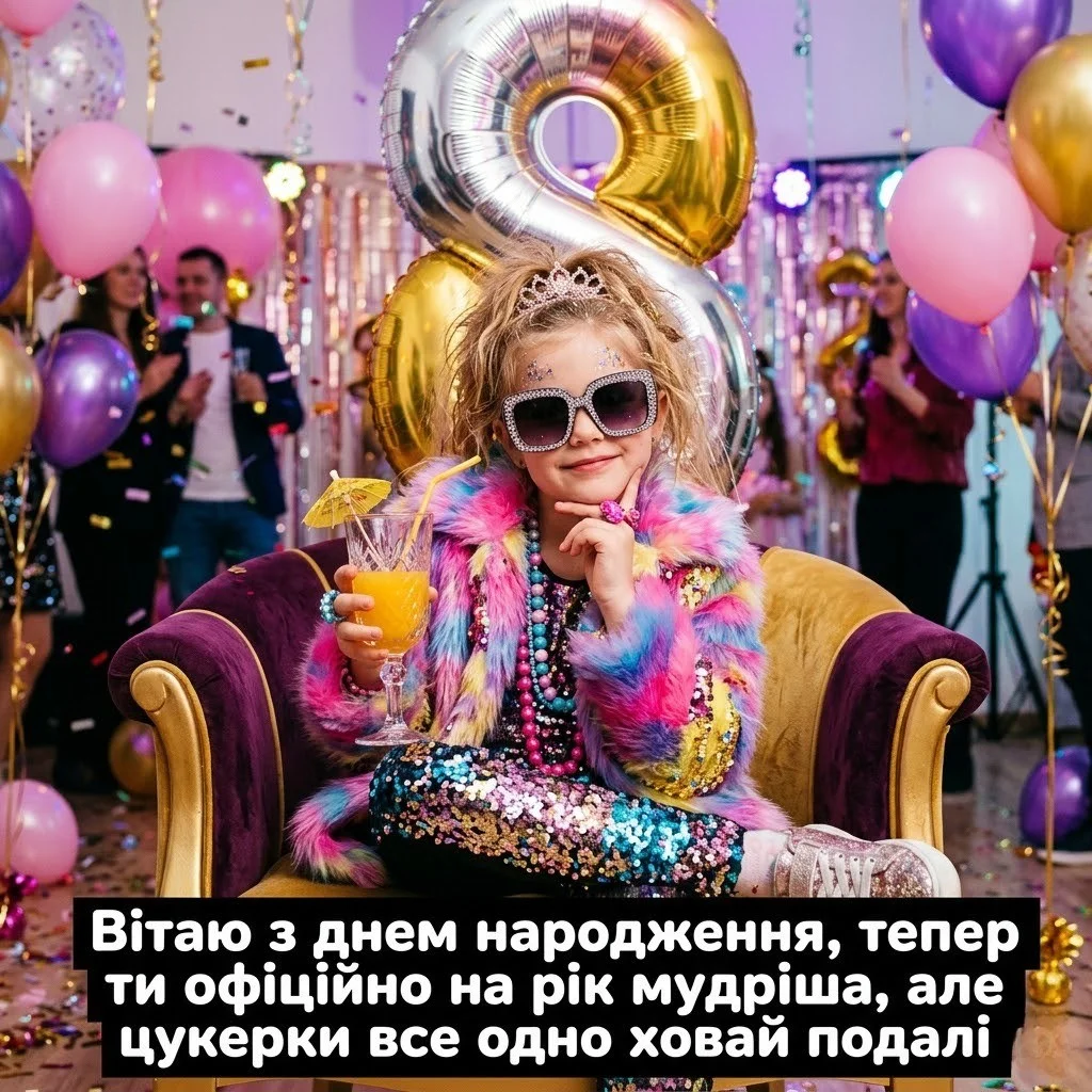 З днем народження, сонечко: зворушливі побажання для внучки на 8-річчя