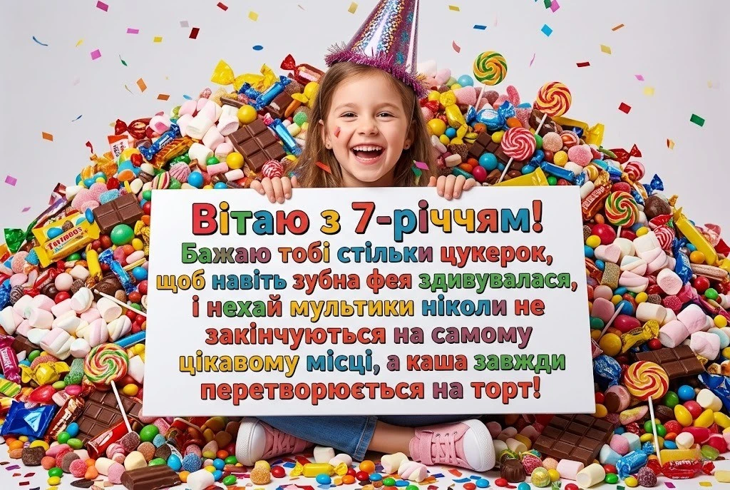 Привітання з 7-річчям дівчинці: від ніжних віршів до мудрих настанов