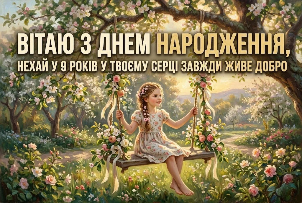 Що побажати дівчинці в 9 років? Оригінальні тексти для листівок та соцмереж