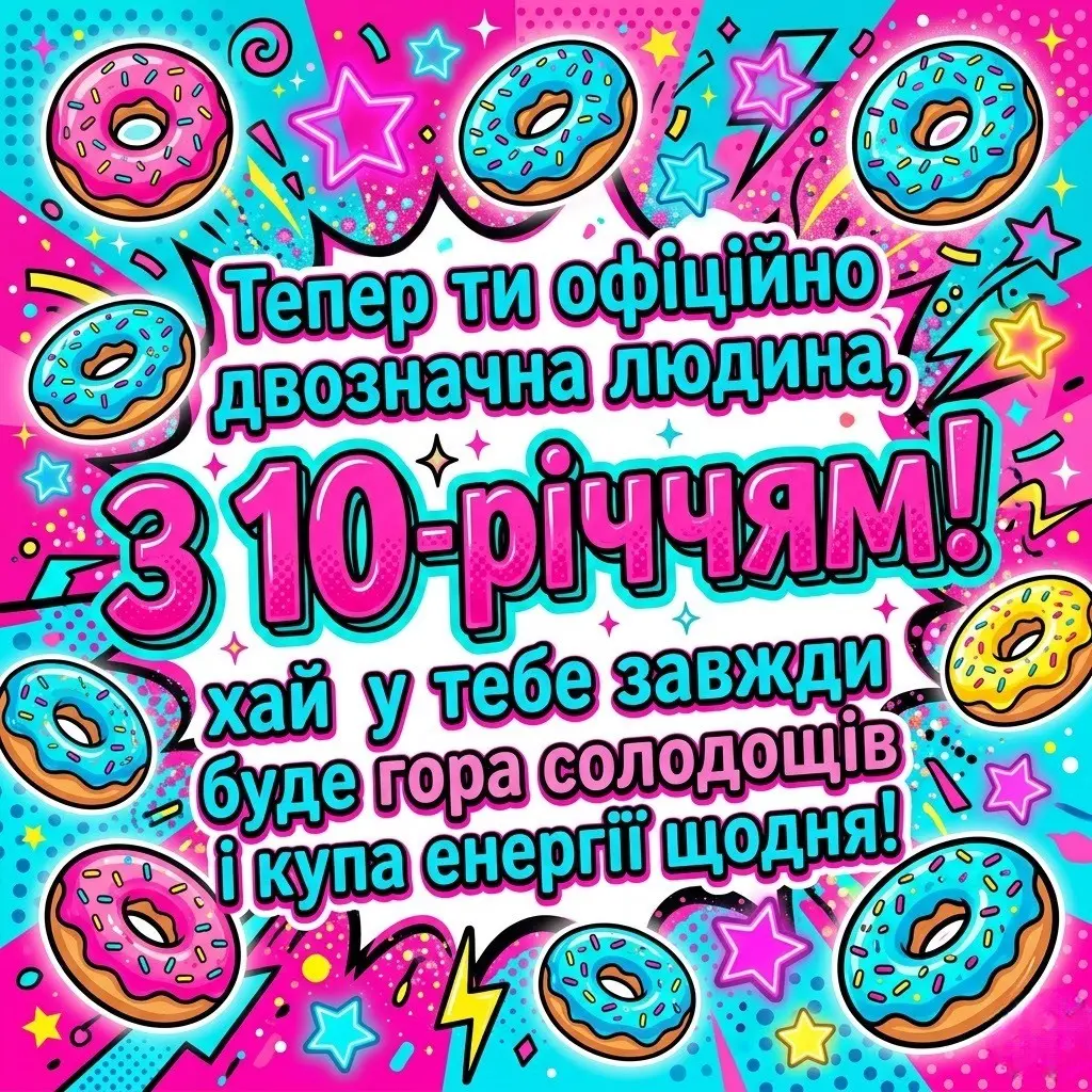 Привітання з 10-річчям дівчинці: найтепліші слова від батьків, рідних та друзів