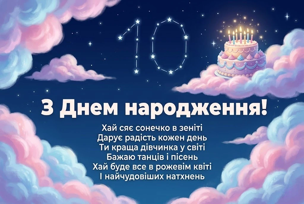 З днем народження, принцесо! Топ-привітань та картинок на 10 років