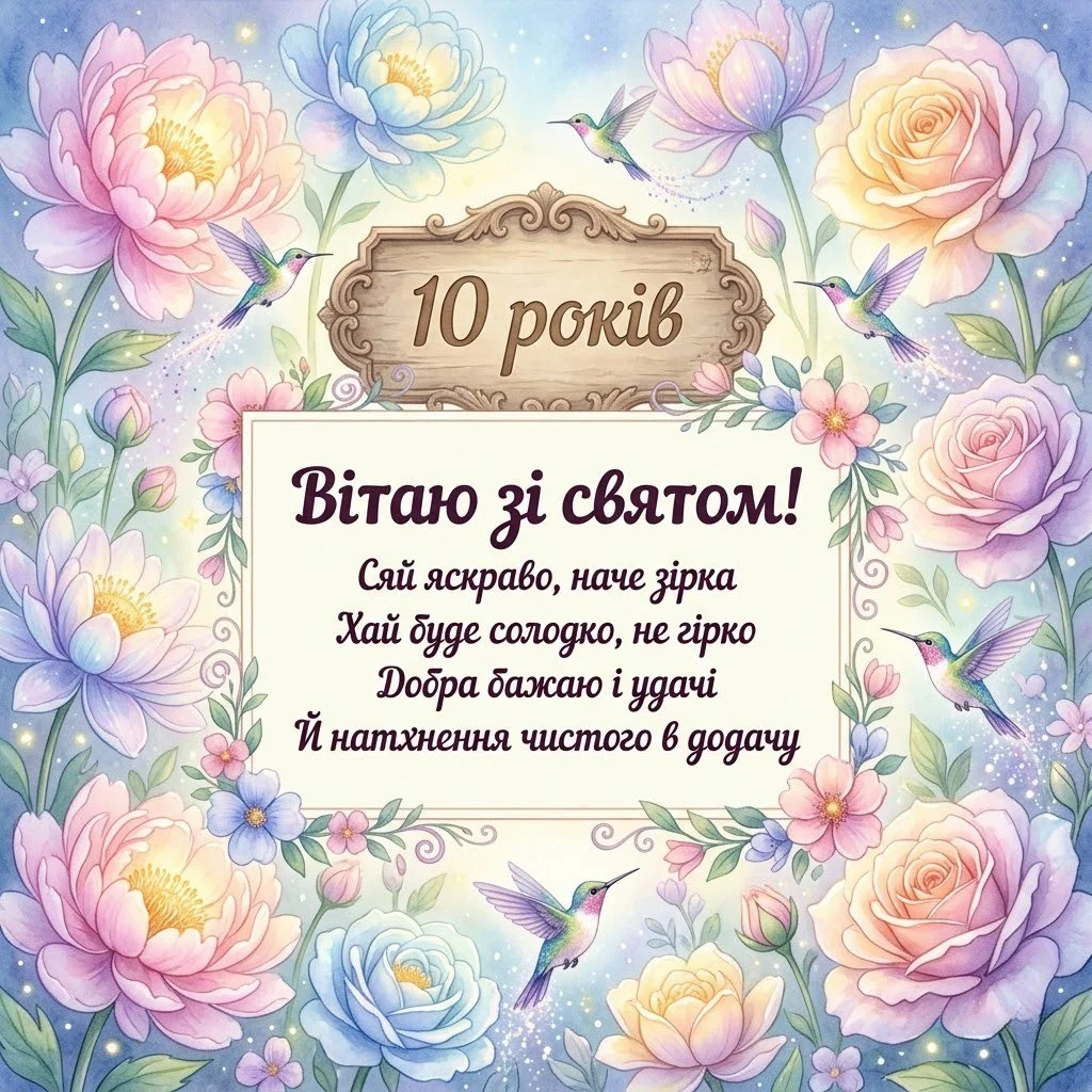 З днем народження, принцесо! Топ-привітань та картинок на 10 років