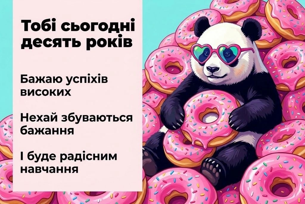 Десять років — перший ювілей: надихаючі побажання для маленької леді