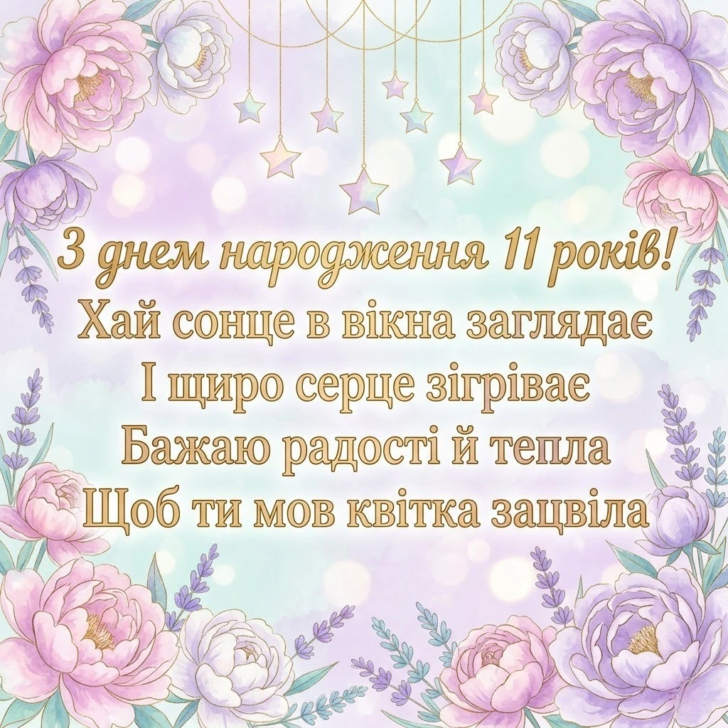 Що побажати дівчинці на 11 років: підбірка зворушливих та сучасних вітань