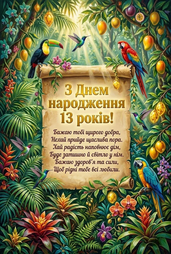 Зворушливі привітання для донечки та подруги на 13 років
