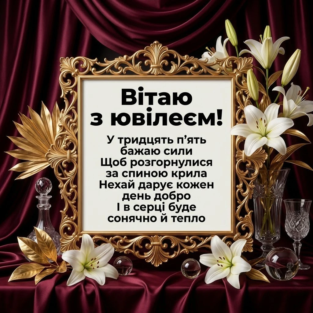 Ювілей 35 років жінкам: вірші, проза та оригінальні привітання