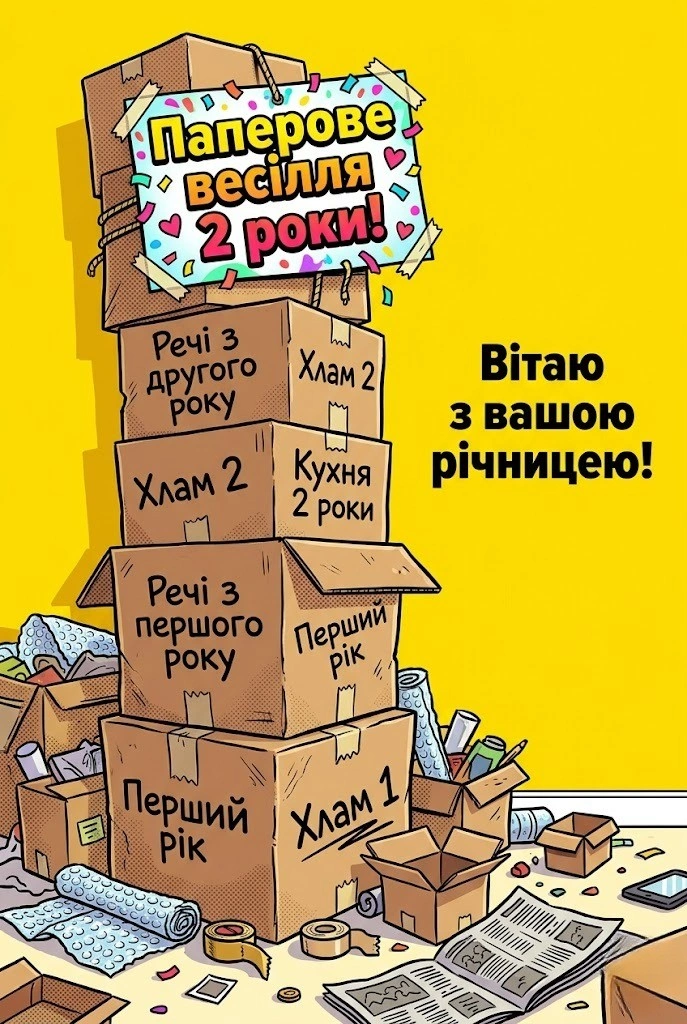 Паперове весілля: як привітати пару з другою річницею шлюбу