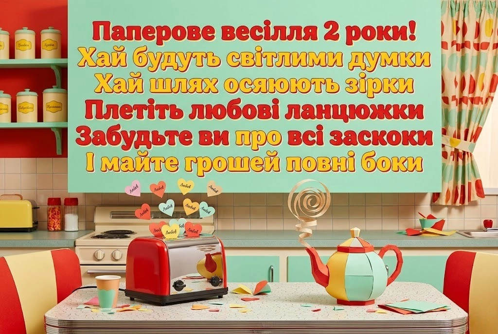 Паперове весілля: як привітати пару з другою річницею шлюбу